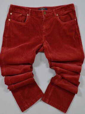 Brooks Brothers Women’s Red Corduroy Pants Size 6 Natalie Fit Straight Leg